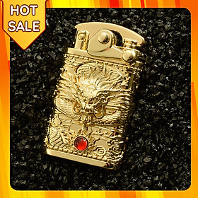 Mua Vỏ Hột Quẹt Bật Lửa Xăng Đá Cối Xoay Zorro Z592-608 Đánh Lửa Tự Động Hình Rồng Cuộn Nhả Ngọc May Mắn