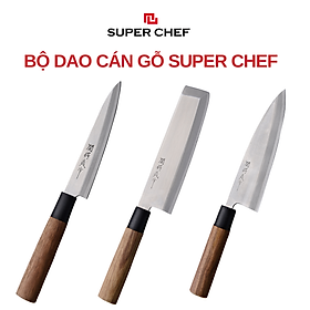 Mua Bộ Dao Cán Gỗ Super Chef Sắc Bén  Siêu Bền Bỉ