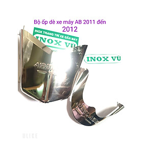 Combo Bộ ốp dè INOX xe AIRBLADE 2011-2012 + 1 tem titan logo HONDDA giá 1 cặp tại xưởng INOX Vũ