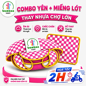 Bộ Yên Êm Kèm Lót Chân Giúp Xe Tập Đi Cũ Sạch Xinh Hơn, Thay Mới Tiết Kiệm Cho Bé – Hồng