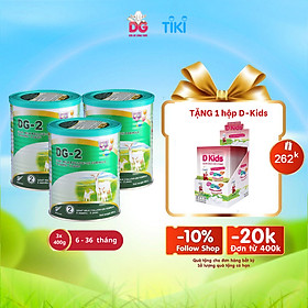 Combo 3 lon Sữa dê DG-2 400gr Tặng 1 hộp Viên sữa dê DKids