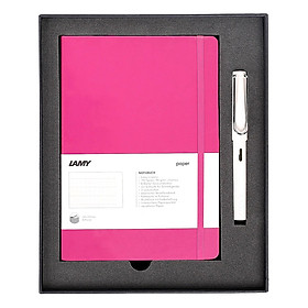 Gift Set Lamy Notebook A5 Softcover Pink+ Lamy Safari White - GSNSa0018