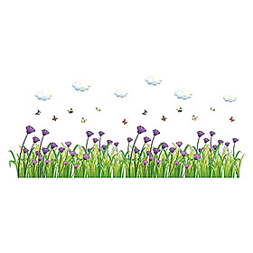 Mua Decal Dán Tường Chân Tường Hoa Tím Binbin CT42 (160 x 45 cm)