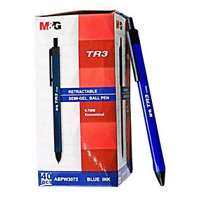 Hộp 40 bút bi m&g tr3 ngòi 0.7mm