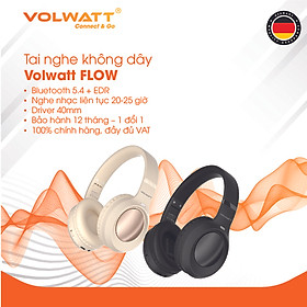 Mua Tai nghe chụp tai không dây Volwatt Flow hàng chính hãng | Bluetooth 5.4 + EDR  AUX 3.5mm  Pin 200mAh 18h  Mic ENC  BH 12 tháng