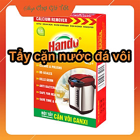 Mua Combo 2 hộp 4 gói Bột tẩy cặn nước đá vôi ấm đun bình đựng nước Hando 100Gr