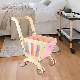 Children Shopping Cart Toy Supermarket Cart Play House Toys Wooden toy