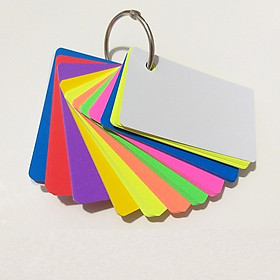 100 thẻ flashcards 8 màu dạ quang học tiếng anh bo góc nhỏ - Flashcard Phan Liên