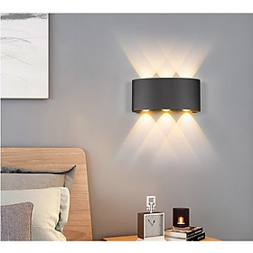 Mua Đèn led hắt tường trang trí 2 đầu gắn tường kháng nước 2 Màu Đen/ Trắng Công Suất 6W/8W