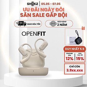 Mua Tai nghe không nhét tai Bluetooth True Wireless Earbuds Shokz OpenFit - Thế Hệ Mới Nhất - Hàng Chính Hãng - Thoải mái khi đeo - Pin sử dụng đến 28 tiếng cùng hộp sạc