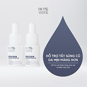Tinh chất PEELCID16 Radiance Home Peel Bioverse hỗ trợ làm sạch sừng cũ, đều màu da (2x5ml)