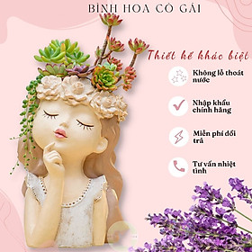 Hình ảnh Bình Hoa Cô Gái Để Bàn Sang Trọng Decor Trang Trí Nội Thất Chất Liệu Cao Cấp