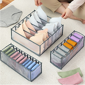 Mua Túi lưới đựng đồ lót tất vớ cá nhân nhiều ngăn tiện lợi  hộp vải chia ô đựng đồ để tủ quần áo gọn gàng GD611-NQAL