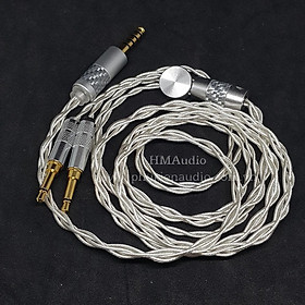 Mua Dây tai nghe đồng mạ bạc OFC 1.2mm tết 4 - Connector Dual 3.5mm
