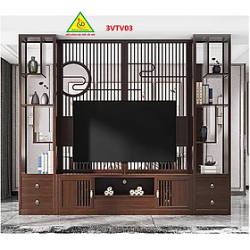 Kệ tivi kiêm vách ngăn phòng khách và nhà bếp 3VTV03