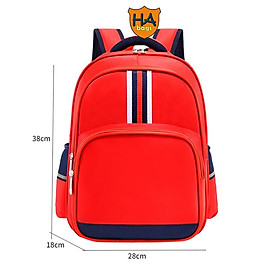 Cặp sách tiểu học kích thước 38x28x18cm HA1012, balo đi học dành cho học sinh lớp 1,2,3,4 HA1012