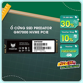 Ổ cứng Acer SSD Predator GM7000 NVMe PCIe Gen4 Gaming Tốc độ đọc 7400 MB/s - HÀNG CHÍNH HÃNG Bảo hành 5 năm