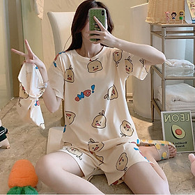 Đồ Mặc Nhà Bộ, Mặc Ngủ Bộ Hoạt Hình Vải Thun Sữa Mềm Mịn Thoáng Mát Họa Tiết Dễ Thương - MSP N05