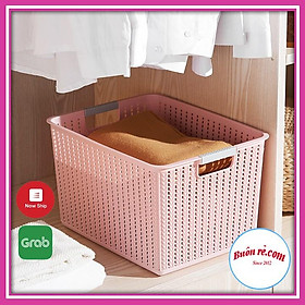 Mua Rổ đan 3 size đa năng nhựa Việt Nhật – Rổ đan mây đựng đồ tiện lợi (MS: 3415-1 – 3415-2 – 3415-3) – Buôn Rẻ 01262