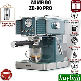 Mua Máy pha cafe Zamboo ZB-90 Pro - 15 bar - Tặng máy xay 100GR - Hàng chính hãng