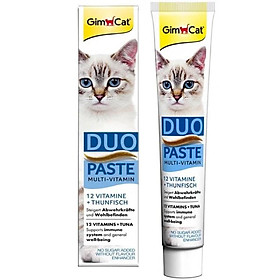 Gimcat Multi-Vitamin Duo-Paste Tuna - tăng cường miễn dịch cho mèo vị cá ngừ
