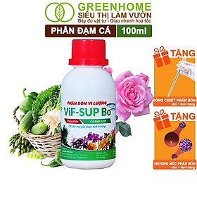 Phân Đạm Cá Greenhome, Minro, Chai 100ml, Hữu Cơ Giúp Thân, Rễ Cây Khoẻ, Siêu Chồi Và Hoa Phù Hợp Cho Hoa Hồng, Rau