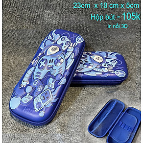 Hộp bút in nổi 3D hình Gaming cho bé trai đi học