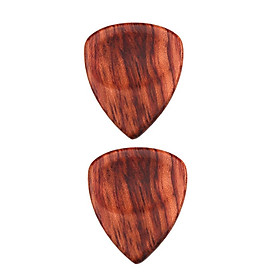 2Pcs Handmade Guitar Picks Heart-shaped Rosewood Guitar Plectrum Part Accessory