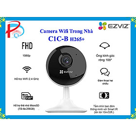 Camera wifi ezviz c1c-b 1080p nhỏ gọn, siêu nét, đàm thoại 2 chiều - hàng chính hãng