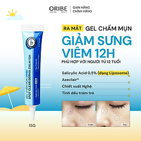 Gel chấm mụn giảm mụn giảm thâm mụn làm khô cồi mụn nhanh 12H Oribe Spot Clear Derma Calm 12H