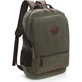 Hình ảnh sách Unisex Casual Travel Canvas Backpack Large Capacity Student Bag