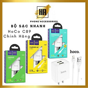 Mua Bộ sạc hoco c89  2 cổng usb  typec  micro  - Hàng Chính Hãng