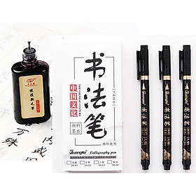 Hình ảnh Review Bút luyện viết chữ Hán luyện thư pháp luyện chữ Hàn chữ Nhật - bút lông tập viết chữ Trung Quốc, bút vẽ tranh