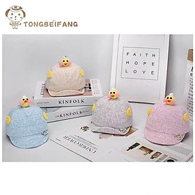 Mũ lưỡi trai GÀ BÔNG vải cotton mềm mịn cho bé từ 0-15 tháng tuổi