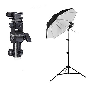 D-type Camera Flash Hot Shoe Mount Adapter Umbrella Holder With 1/4'' 3/8''