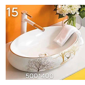 Mua CHẬU LAVABO HOA VĂN MEN SỨ GRVL 065F