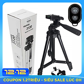 Combo Bộ Giá đỡ chụp hình cho điện thoại, máy ảnh Tripod 3120 và Remote bluetooth