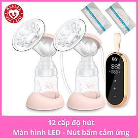 Máy hút sữa điện đôi fatzbaby với 12 cấp độ hút màn hình LED nút bấm cảm ứng mang lại cho các mẹ cảm giác sang trọng và êm ái + tặng 2 miếng lót thấm sữa Sunmum