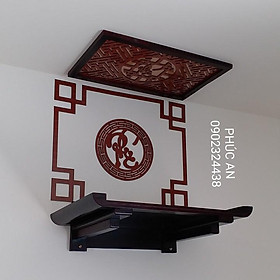 Hình ảnh Mâm thờ treo tường chung cư hiện đại giá rẻ, bàn thờ size 68 - 48 giao đầy đủ y như hình tại Đà Lạt Lâm Đồng
