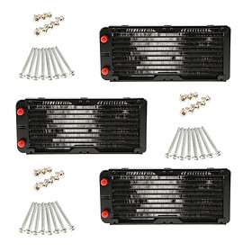 Hình ảnh 3Pcs 240mm 10Pipe Aluminum Heat Exchanger Radiator Computer CPU Water Cooler