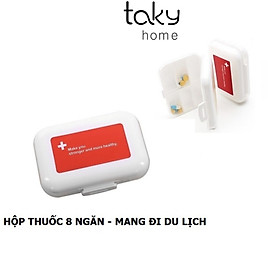 Hình ảnh Hộp Chia Thuốc 8 Ngăn Mang Đi Du Lịch, Tiện Dụng, Nhỏ Gọn, Chắc Chắn, Giá Rẻ, Nhựa An Toàn Môi Trường. TakyHome 7123