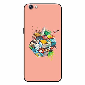 Ốp lưng in cho Oppo F3 Rubik Cube