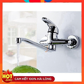 Mua Vòi Rửa Bát Nóng Lạnh Cắm Tường Cao Cấp VRB 09 có chân chữ Z kèm theo
