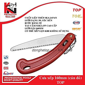 Cưa gỗ, Cưa xếp cán đỏ 160mm Top