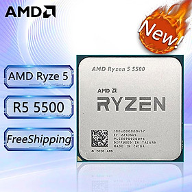 Mới AMD Ryzen 5 5500 CPU R5 5500 3.6 GHz 6 Nhân 12 Luồng Bộ Xử Lý CPU 7NM L3=16M Ổ Cắm AM4 Mới Không Có Tản Nhiệt