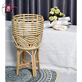 Mua Lubihandicraft - Stand mây (chậu) đựng cây cảnh cao cấp - sang trọng  mộc mạc