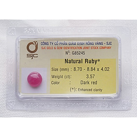 Mua Mặt Đá Ruby Tự Nhiên Mài Trơn Tròn