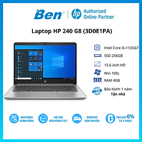 Mua Laptop HP 240 G8 3D0E1PA (Core i5-1135G7 | 4GB | 256GB | Intel Iris Xe | 14.0 inch FHD | Win 10 | Bạc) - Hàng chính hãng
