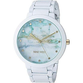 Nine West Women's NW/2274MAPK Rubberized Pink Bracelet Watch