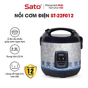 Mua Nồi Cơm Điện SATO 22F012 2.2 Lít - Công nghệ ủ ấm đa chiều giúp cơm ngon hơn và giữ ấm được lâu hơn - Miễn phí vận chuyển toàn quốc - Hàng chính hãng